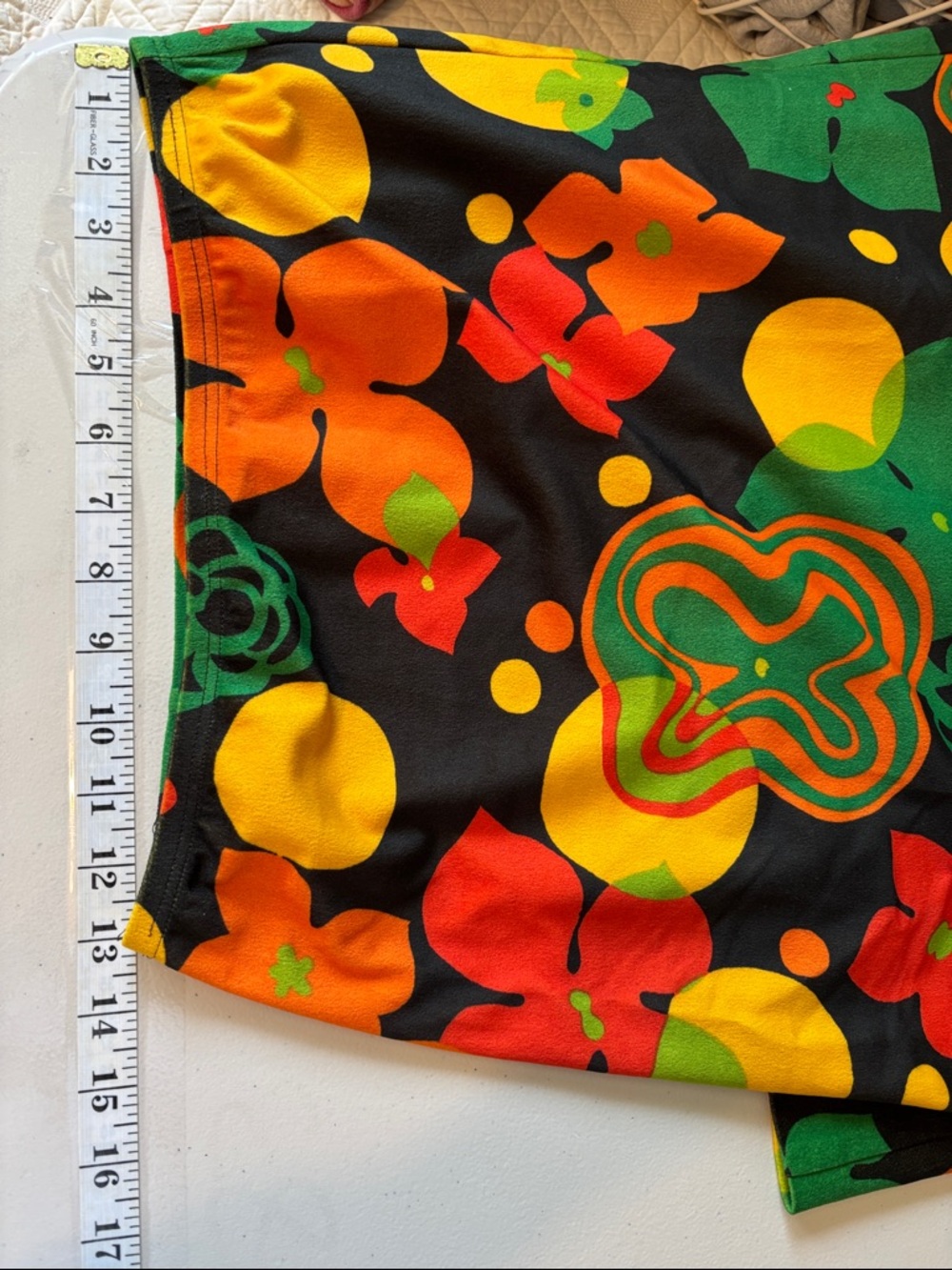 Vintage Anni Anna Kuan Floral Midi Pencil Size Small 70s Retro Statement Artsy - Picture 6 of 7